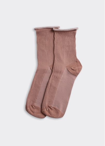 Носки в рубчик WS3 FASHION 060 mocha mousse (коричневый)