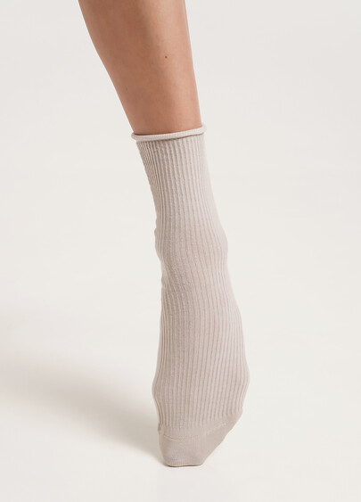 Носки в рубчик WS3 FASHION 060 moonlight (бежевый)
