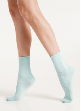 Шкарпетки в рубчик WS3 FASHION 060 pastel turquoise (зелений)