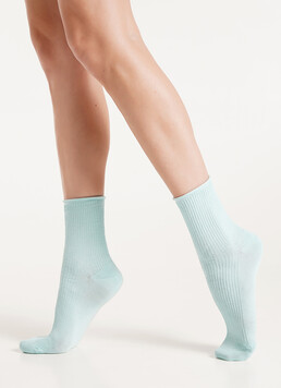 Носки в рубчик WS3 FASHION 060 pastel turquoise (зеленый)
