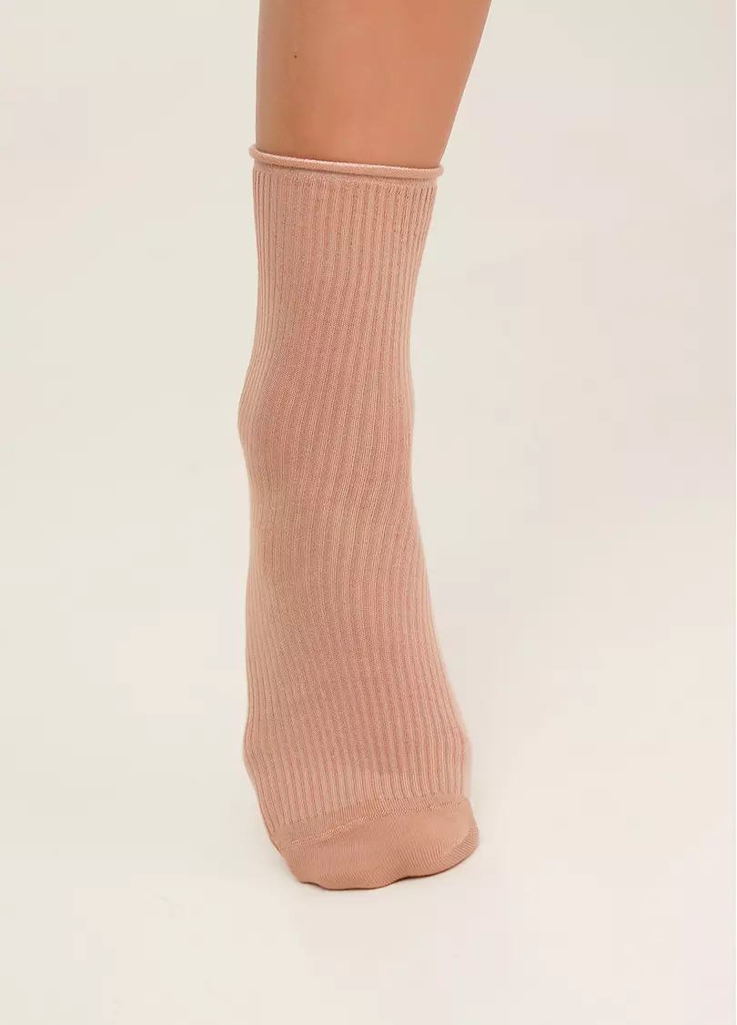 Носки в рубчик WS3 FASHION 060 roe buck (бежевый)