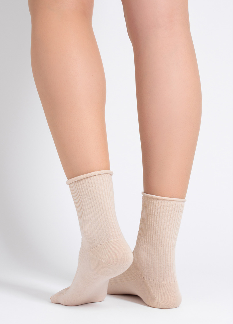 Носки в рубчик WS3 FASHION 060 sand (бежевый)