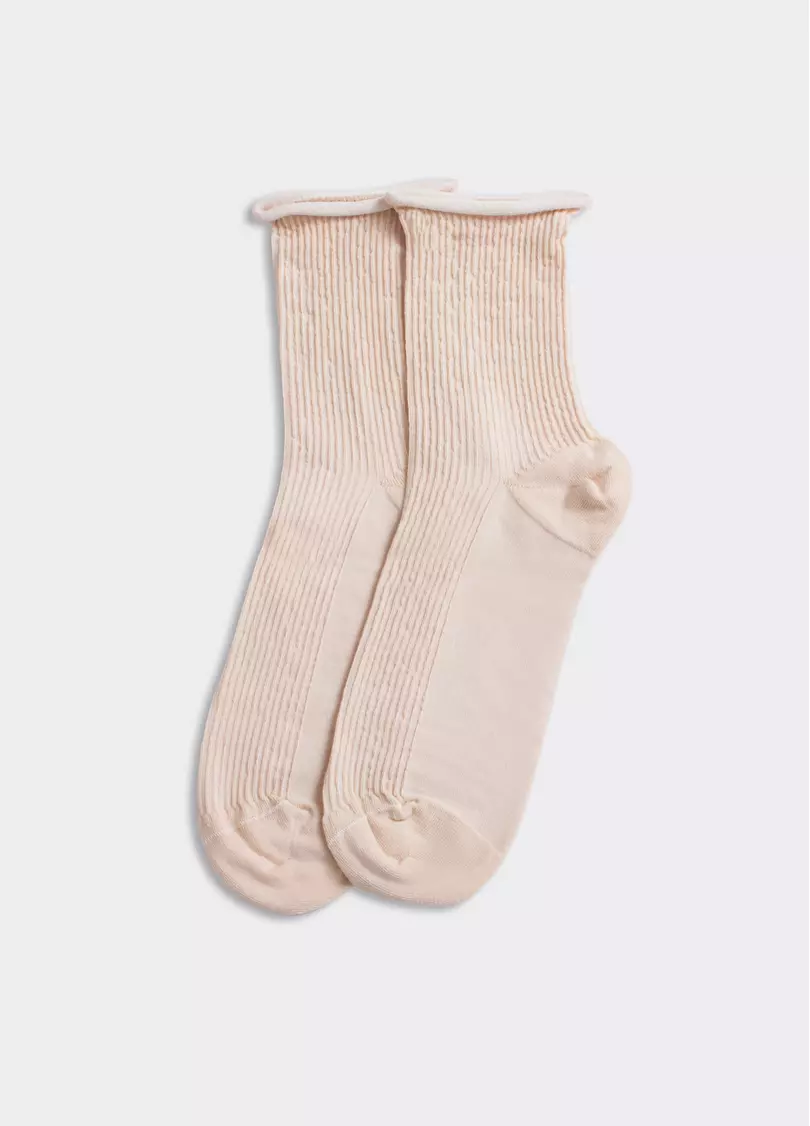 Шкарпетки в рубчик WS3 FASHION 060 sand (бежевий)