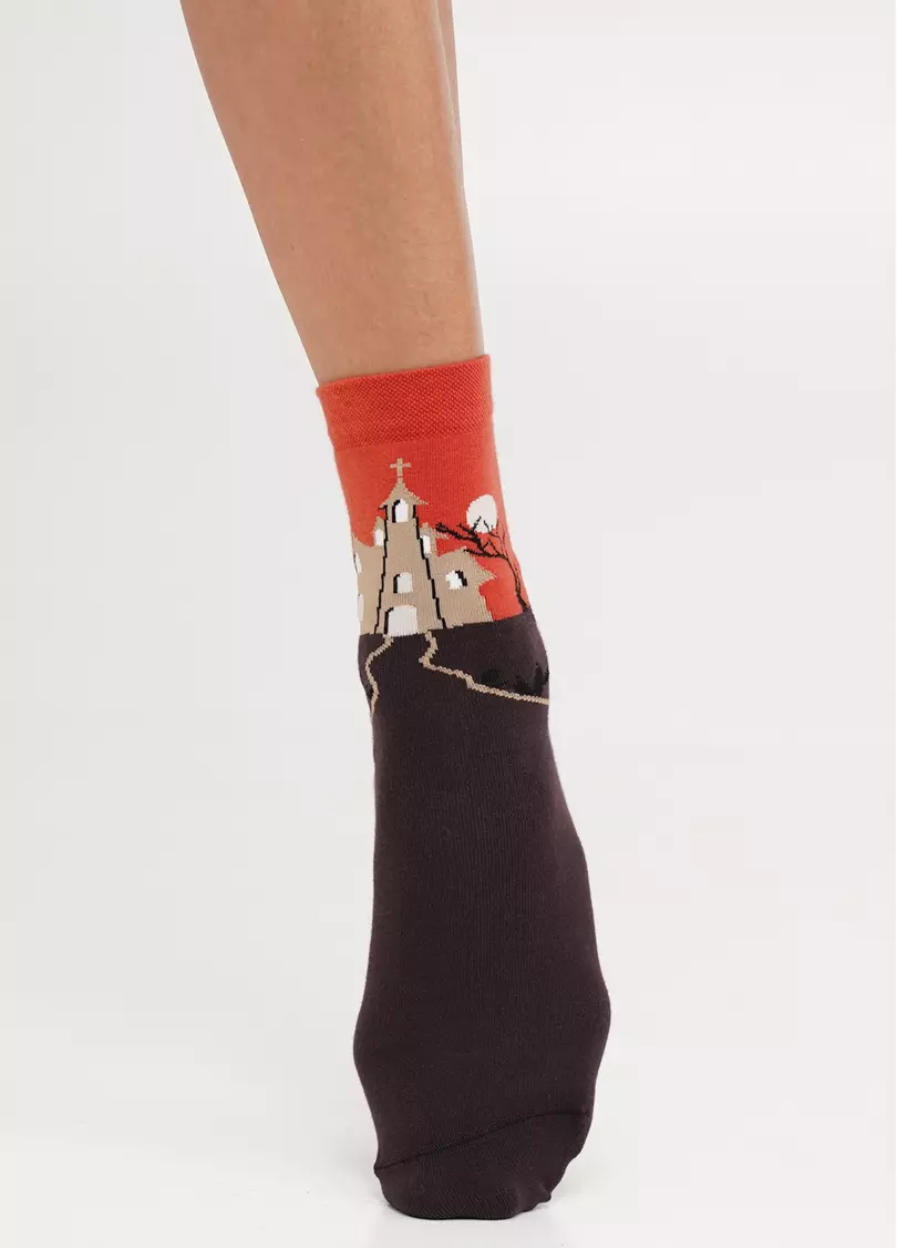 Шкарпетки до Геловіну WS3 HALLOWEEN 2303 caffe (коричневий)