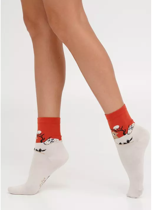 Шкарпетки до Геловіну WS3 HALLOWEEN 2303 panna (бежевий)