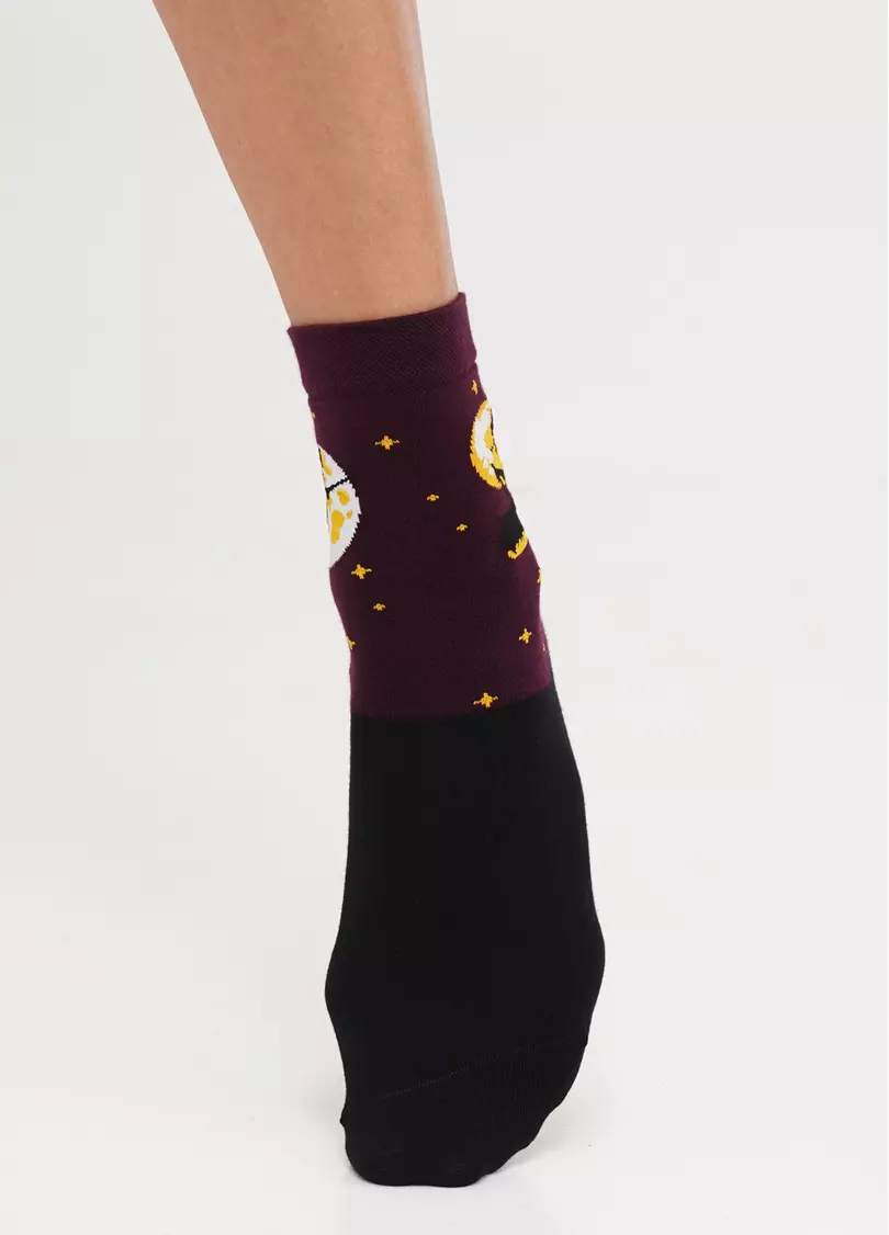 Носки с ведьмами на Хэллоуин WS3 HALLOWEEN 2306 vintage grape (фиолетовый)