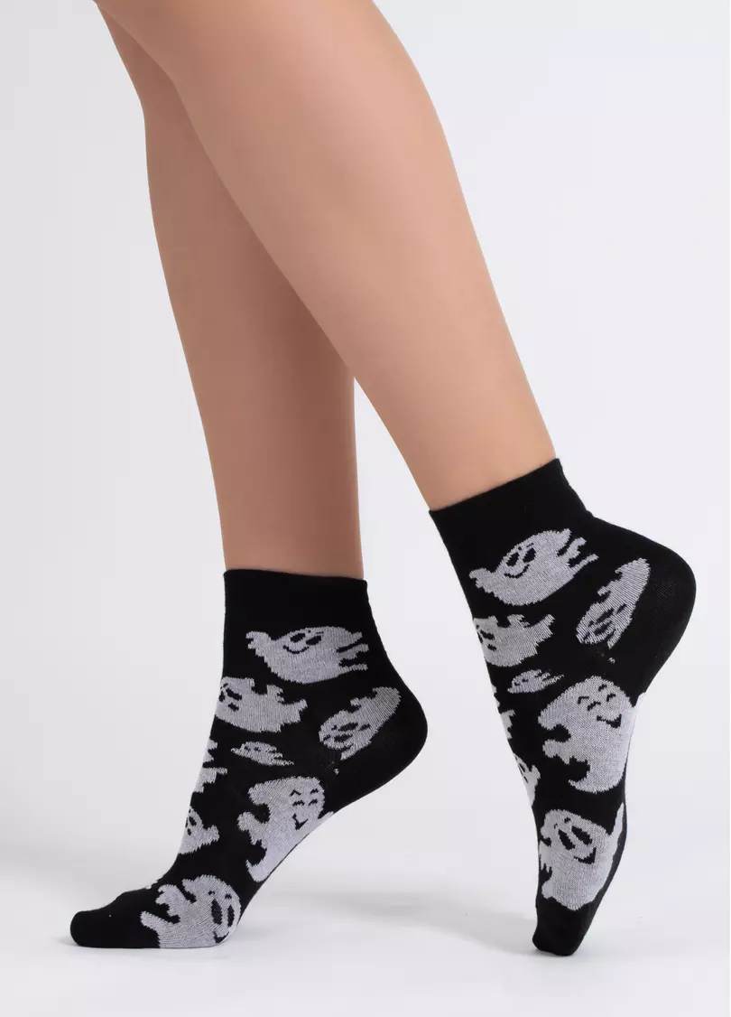 Носки с привидениями Хэллоуин WS3 HALLOWEEN 2505 black (черный)