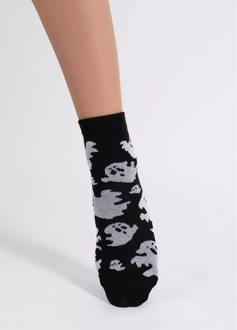 Носки с привидениями Хэллоуин WS3 HALLOWEEN 2505 black (черный)