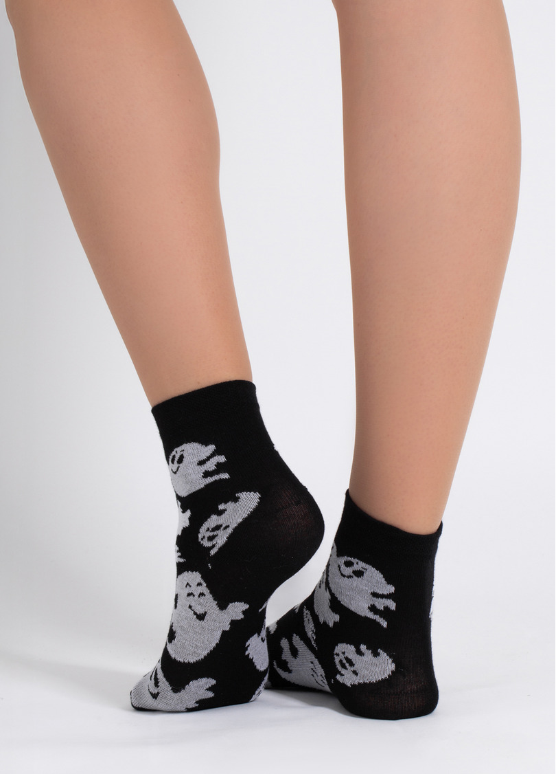 Носки с привидениями Хэллоуин WS3 HALLOWEEN 2505 black (черный)