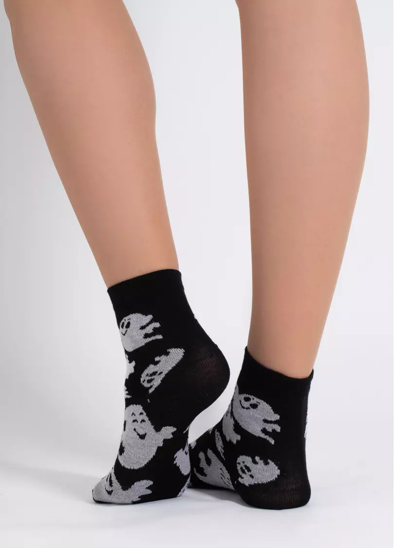 Носки с привидениями Хэллоуин WS3 HALLOWEEN 2505 black (черный)