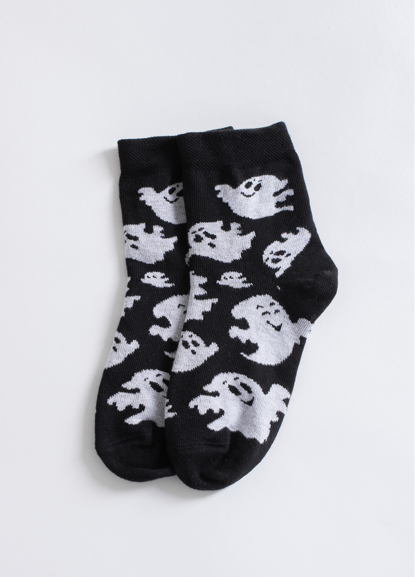 Носки с привидениями Хэллоуин WS3 HALLOWEEN 2505 black (черный)