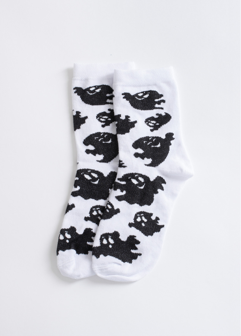 Носки с привидениями Хэллоуин WS3 HALLOWEEN 2505 white (белый)