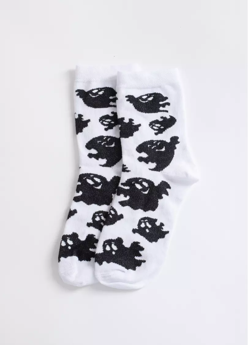 Носки с привидениями Хэллоуин WS3 HALLOWEEN 2505 white (белый)