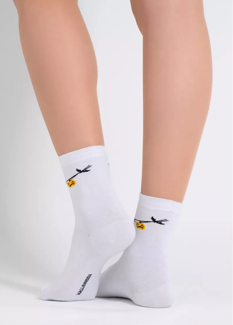 Носки Хэллоуин WS3 HALLOWEEN 2506 white (белый)