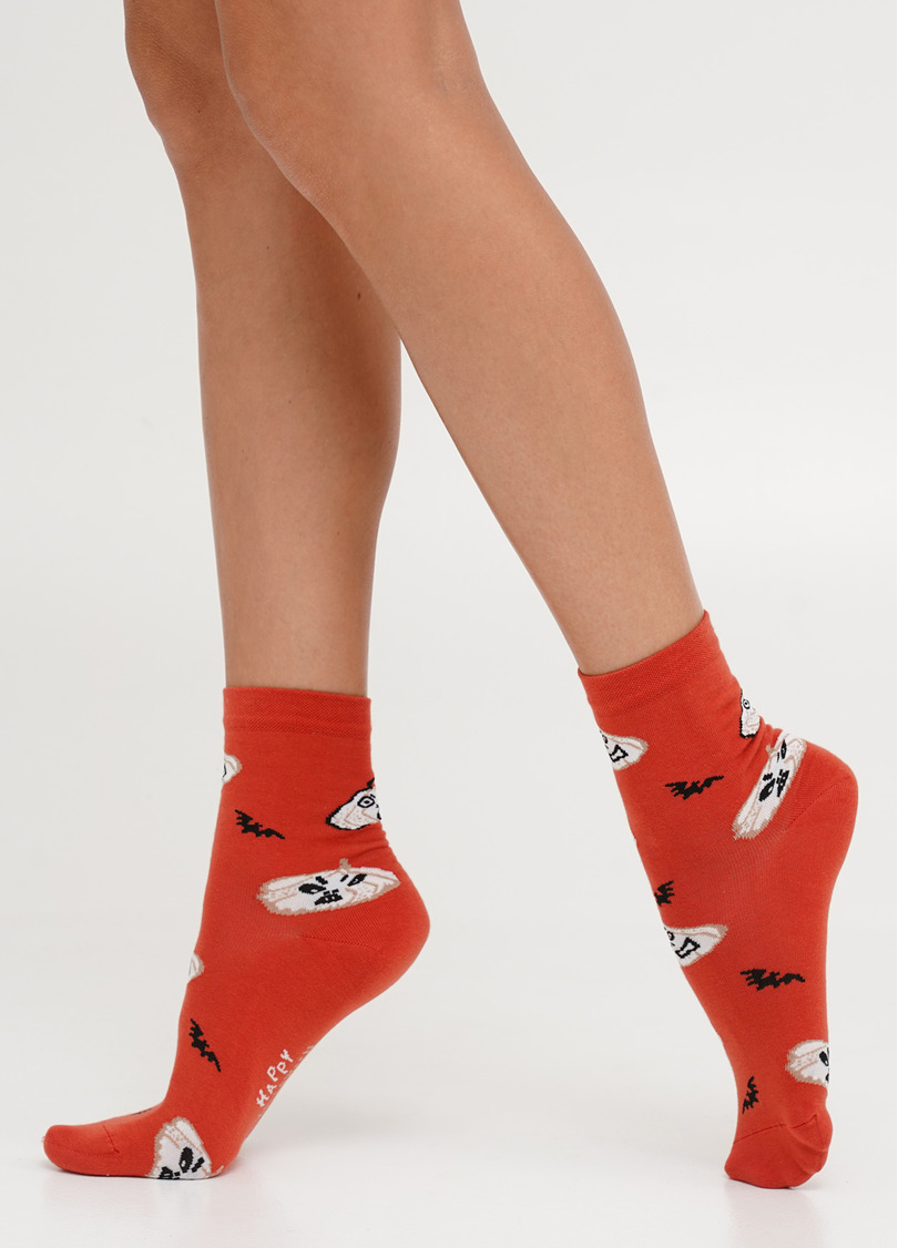 Шкарпетки з гарбузами на Геловін WS3 HALLOWEEN (F) 2301 ceramite (помаранчевий)