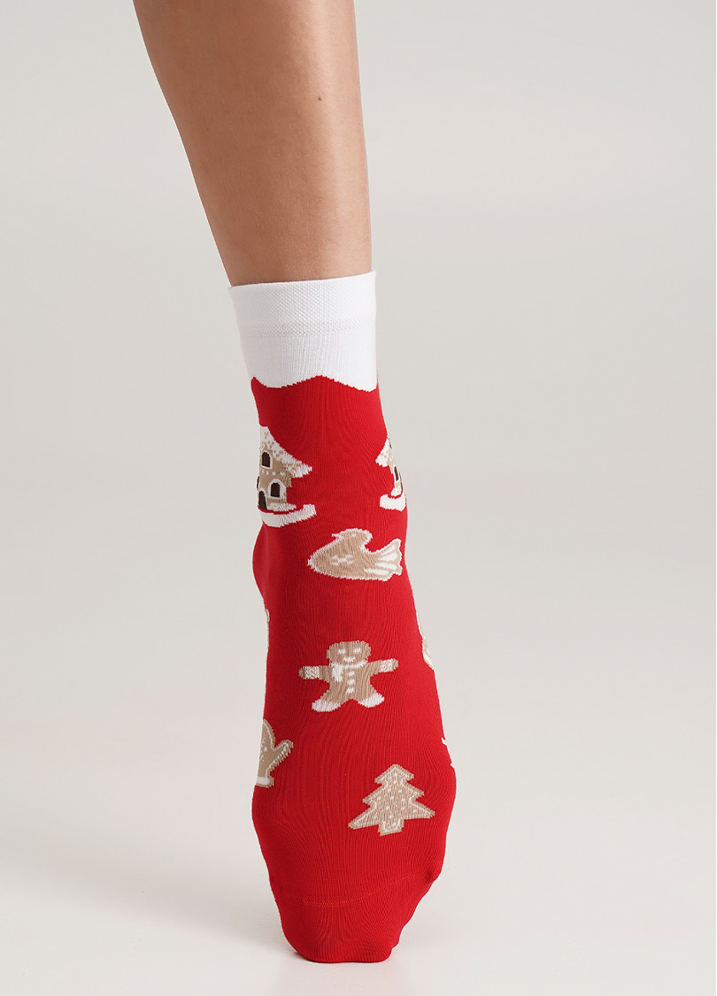 Носки рождественские с пряниками WS3 NEW YEAR 2405 red (красный)