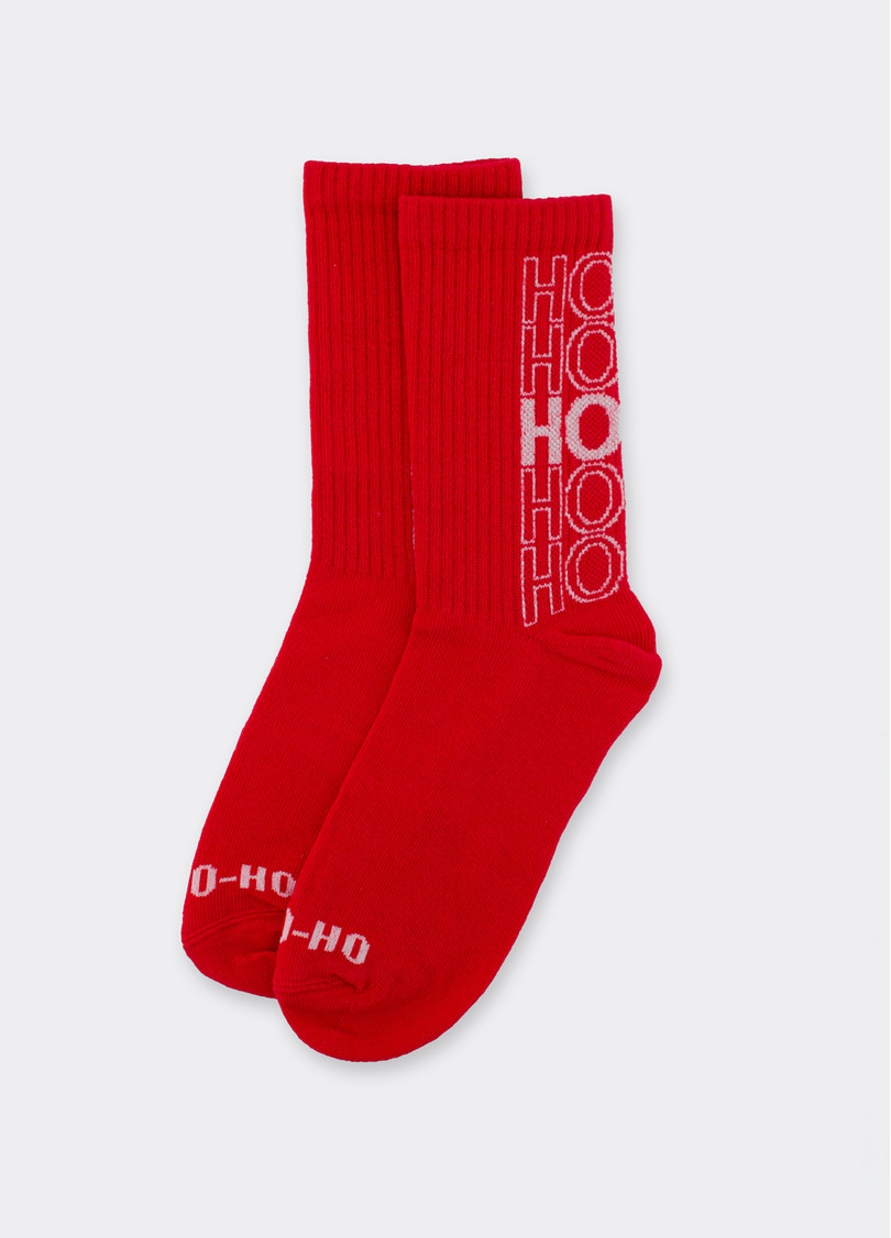 Новогодние носки в рубчик WS3 NEW YEAR STRONG 2601 red (красный)