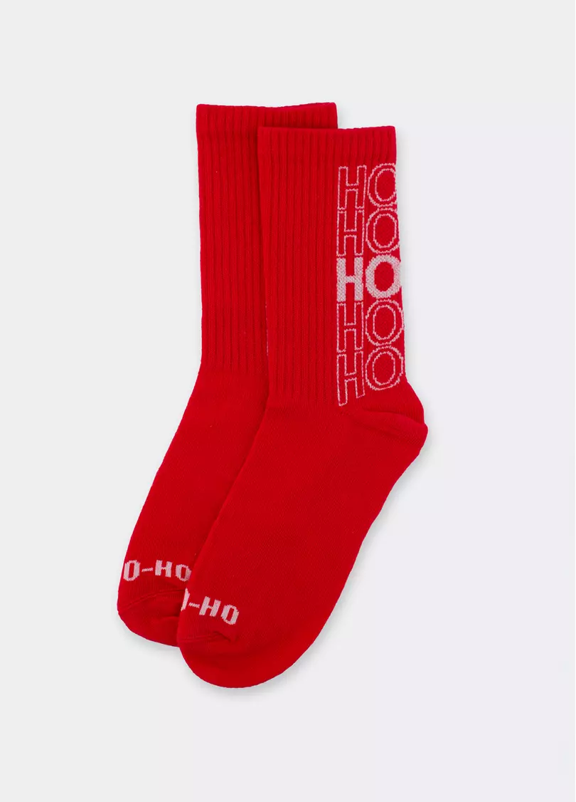 Новогодние носки в рубчик WS3 NEW YEAR STRONG 2601 red (красный)