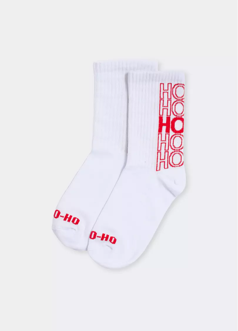 Новорічні шкарпетки в рубчик WS3 NEW YEAR STRONG 2601 white (білий)