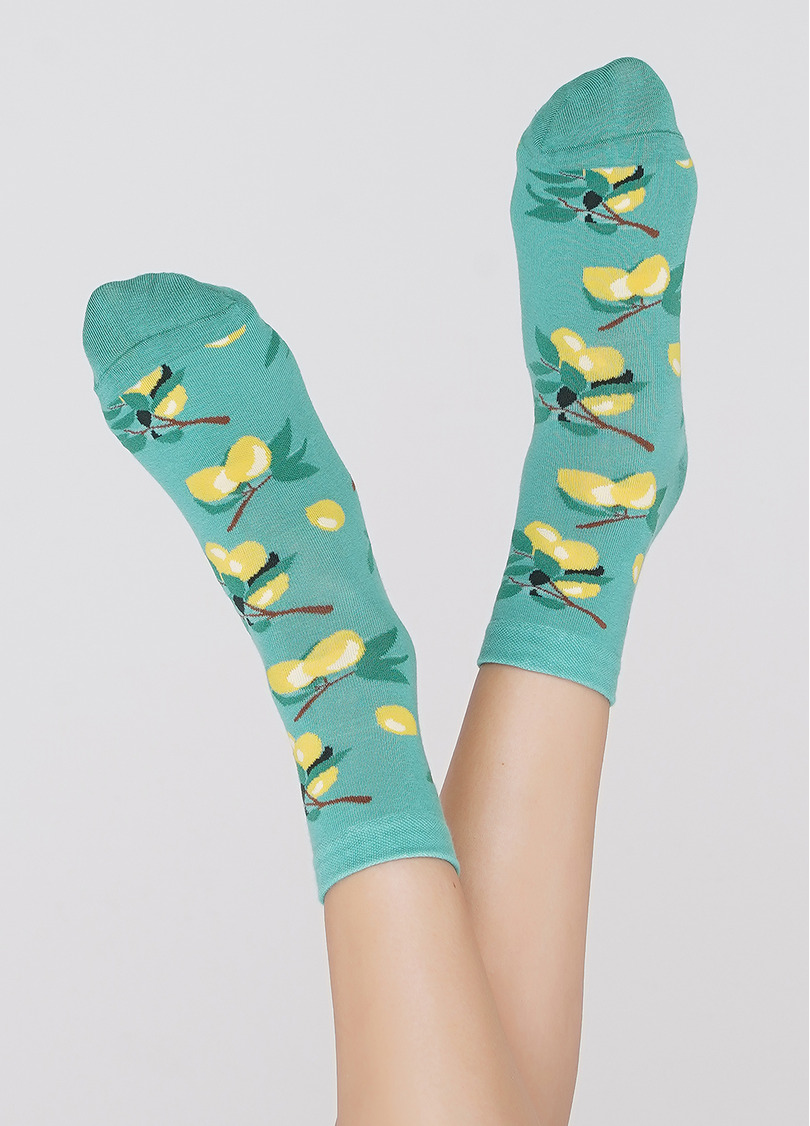 Женские носки WS3 SOFT BERRY 001 technological green (зеленый)