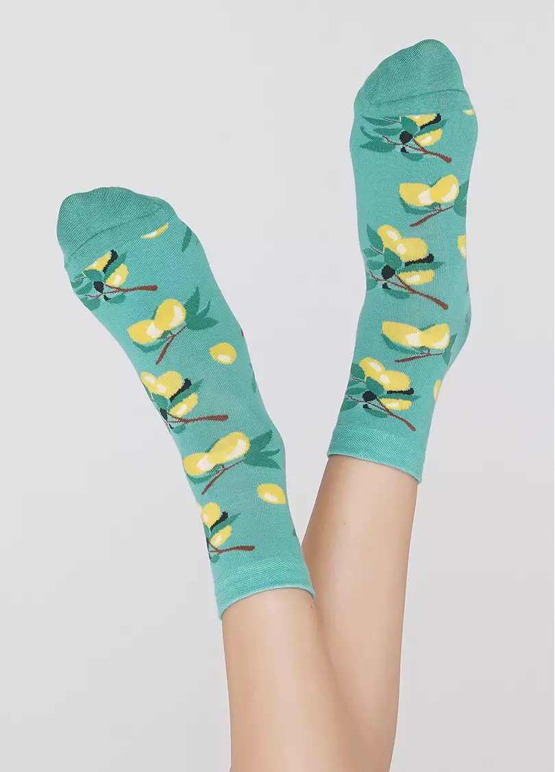 Женские носки WS3 SOFT BERRY 001 technological green (зеленый)