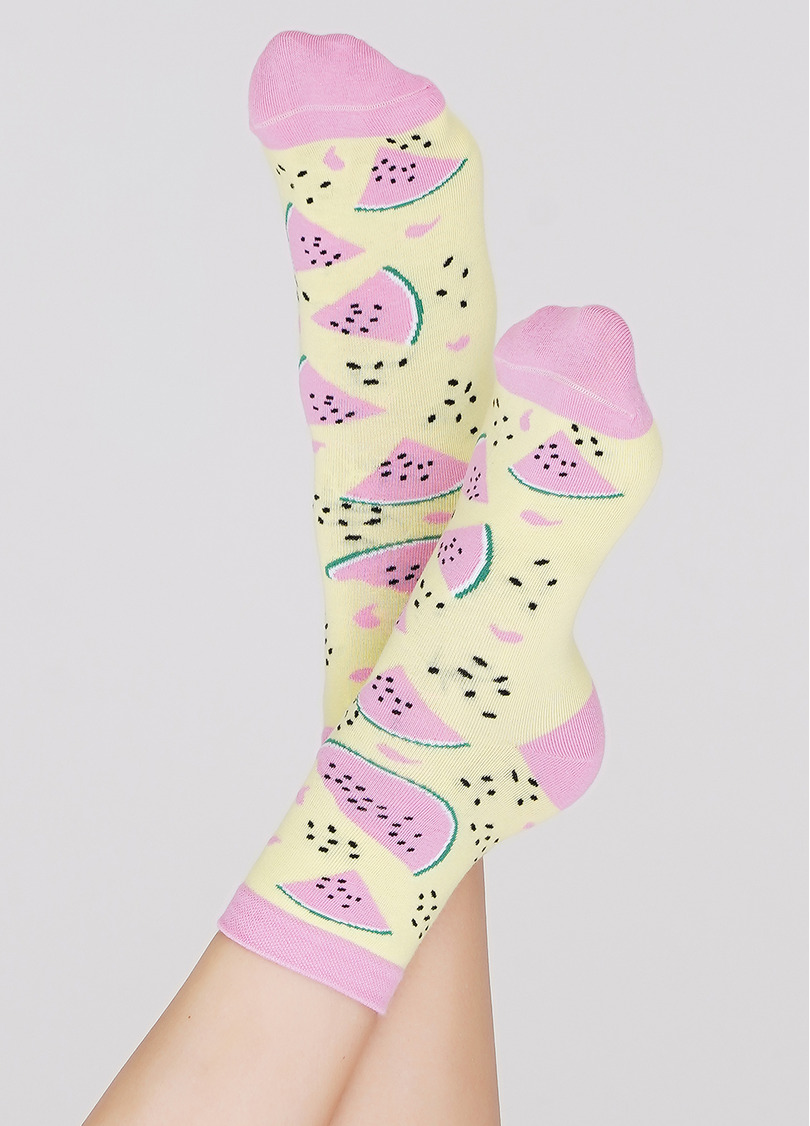 Женские носки WS3 SOFT BERRY 003 lemon (желтый)