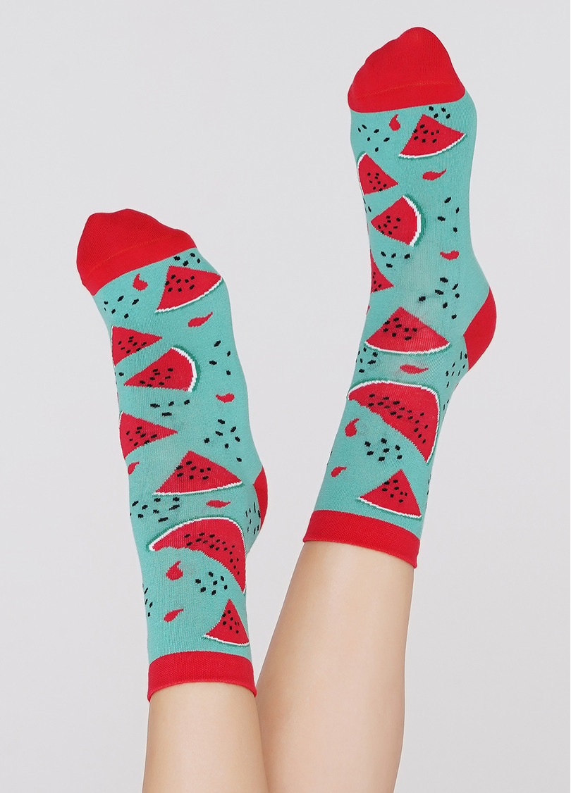 Женские носки WS3 SOFT BERRY 003 technological green (зеленый)