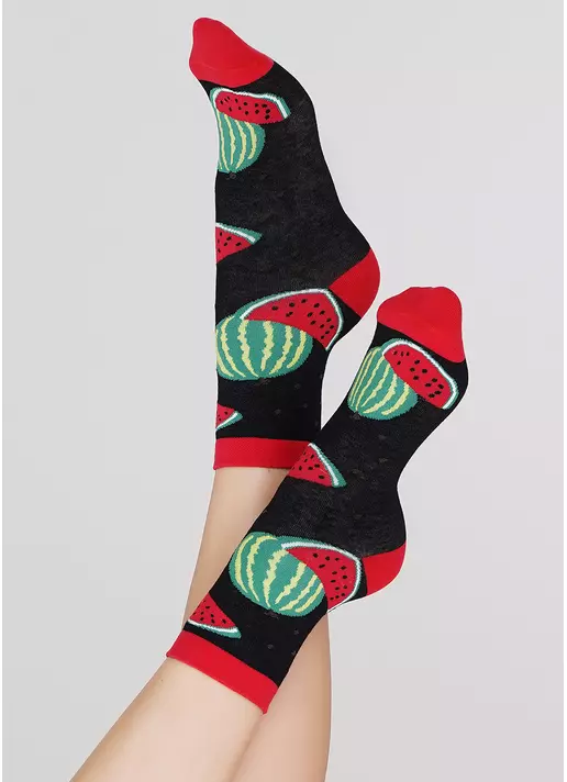 Женские носки WS3 SOFT BERRY 004 black (черный)