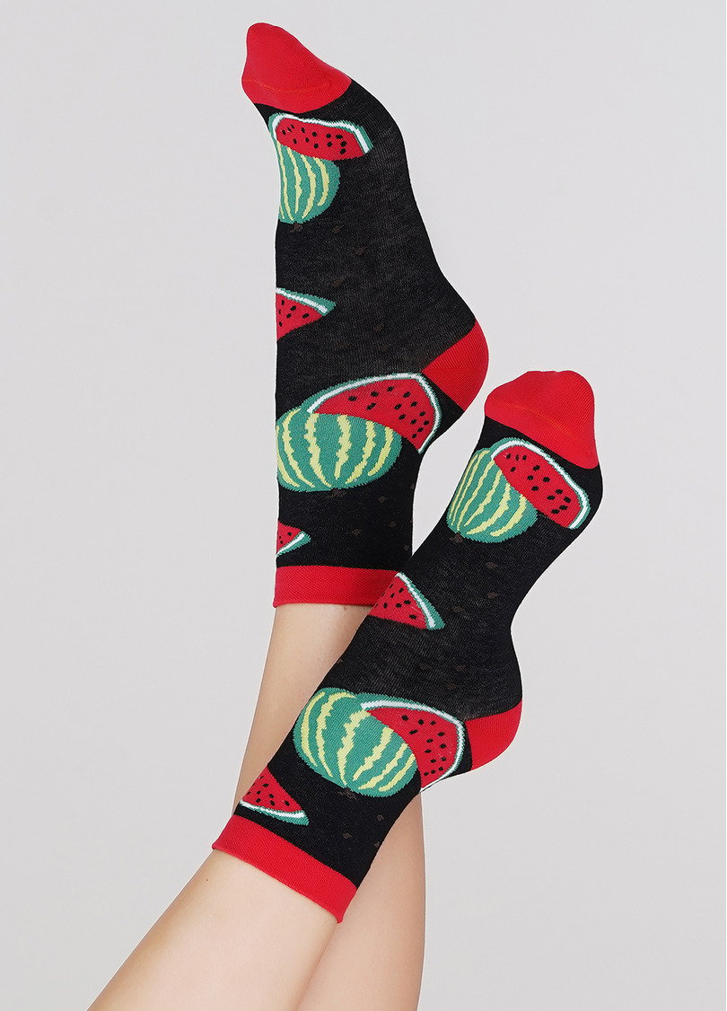 Жіночі шкарпетки WS3 SOFT BERRY 004 black (чорний)