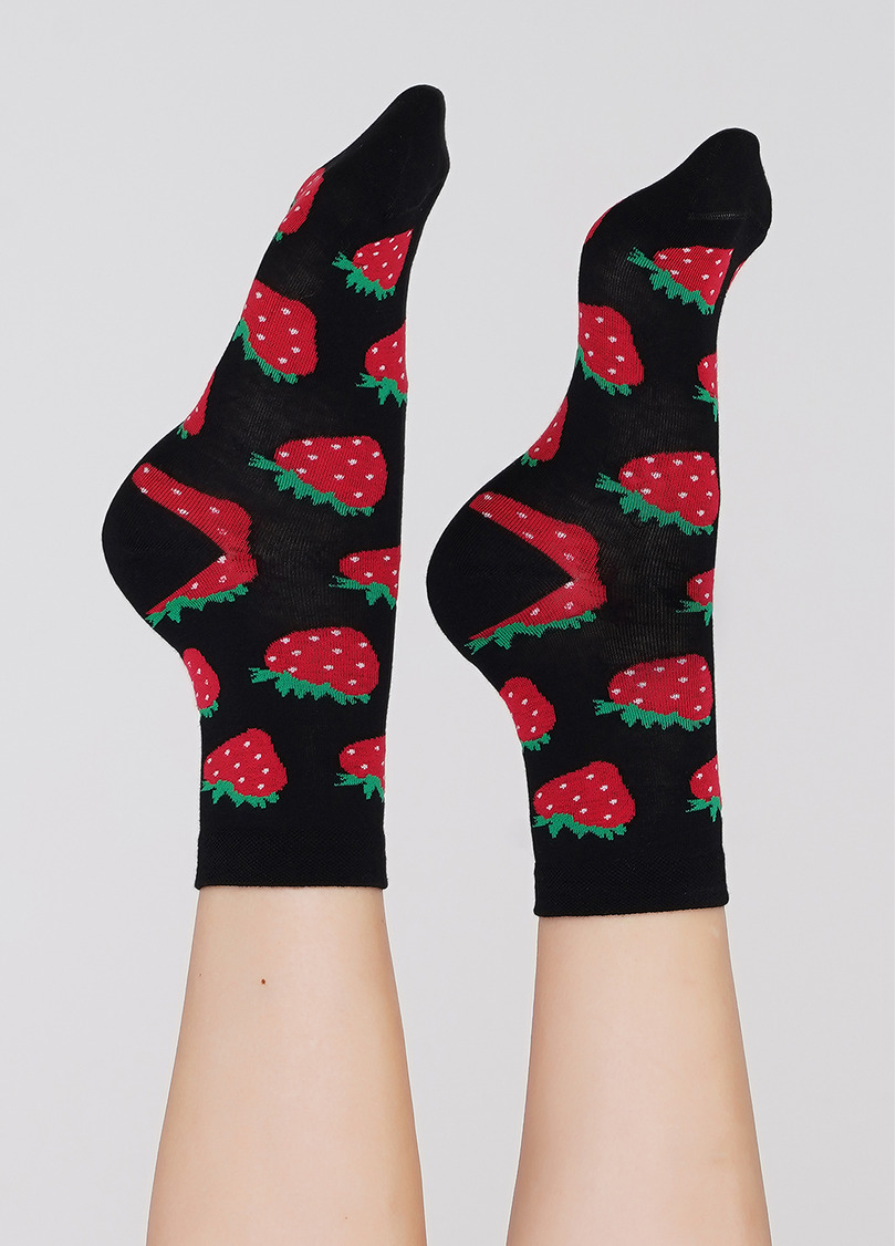 Жіночі шкарпетки WS3 SOFT BERRY 005 black (чорний)