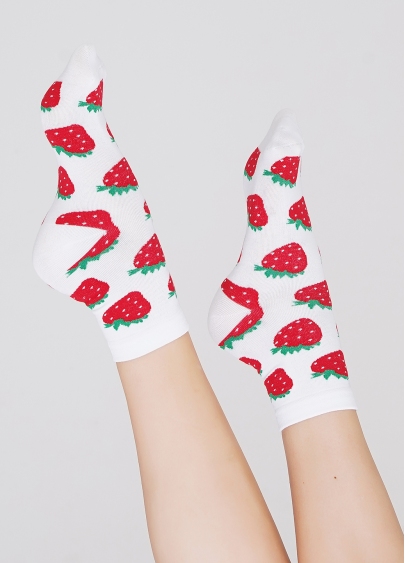 Жіночі шкарпетки WS3 SOFT BERRY 005 white (білий)