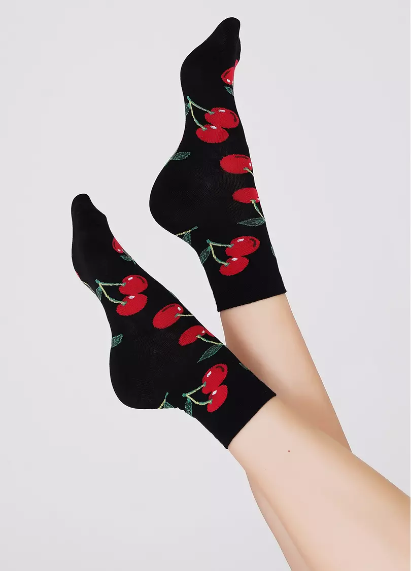 Женские носки WS3 SOFT BERRY 006 black (черный)