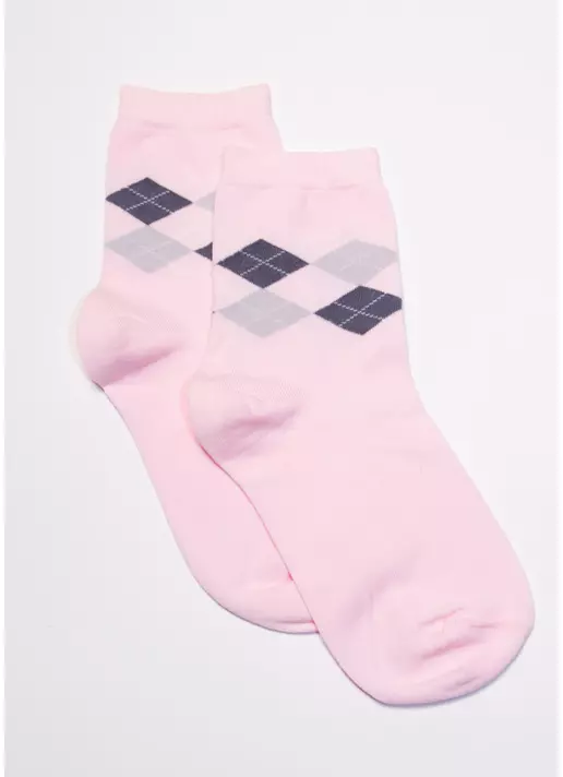 Женские носки с принтом WS3 SOFT FASHION 009 [WS3C/Sl-009] pearl (розовый)