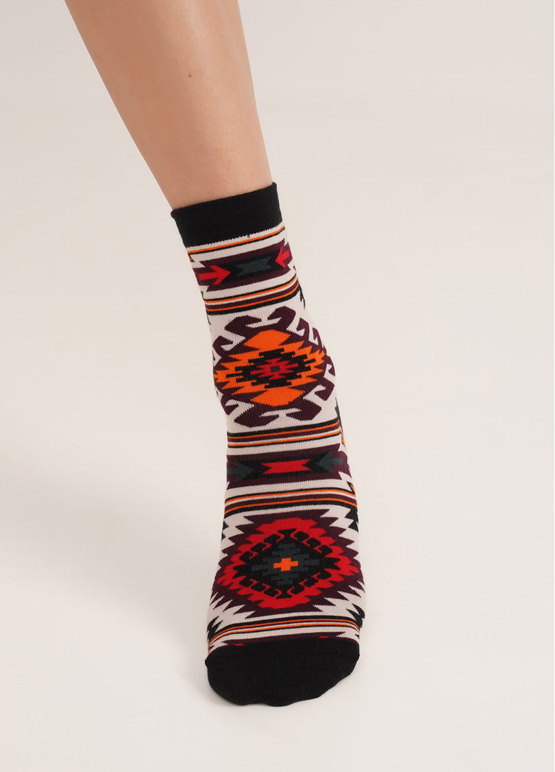 Шкарпетки з українськими візерунками WS3 SOFT UKR 006 moonlight (бежевий)