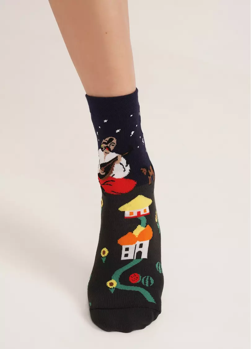 Носки с рисунком "Казак Мамай" WS3 SOFT UKR 007 pirate black (черный)