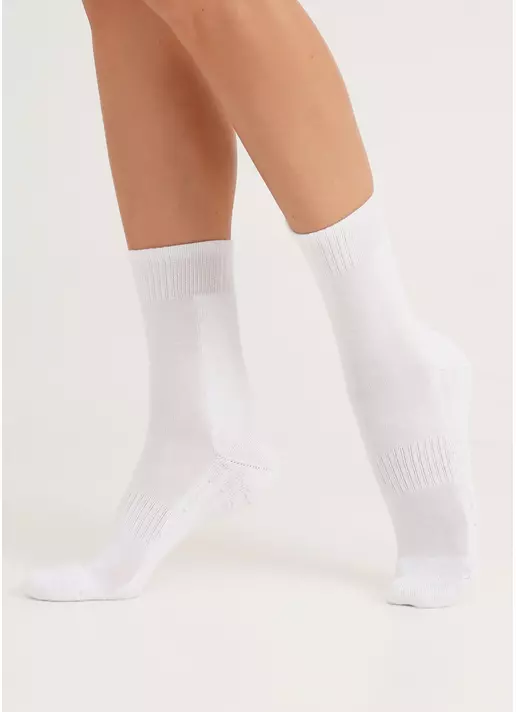 Женские спортивные носки WS3 TERRY SPORT 006 white (белый)