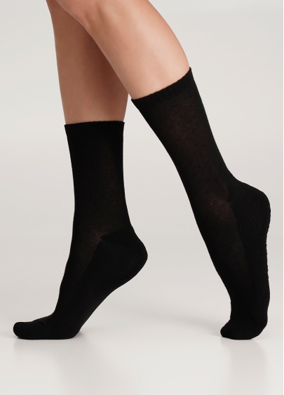 Жіночі теплі шкарпетки WS3 TERRY CLASSIC 003 black (чорний)