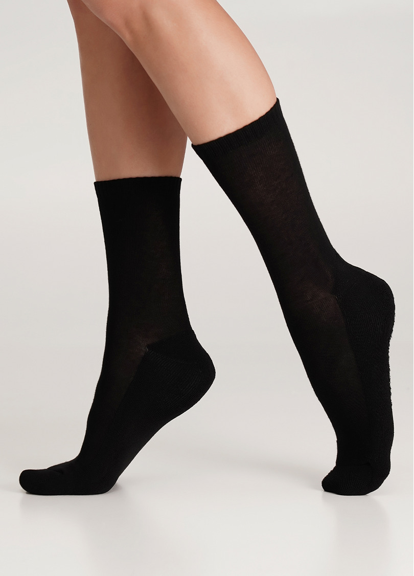 Жіночі теплі шкарпетки WS3 TERRY CLASSIC 003 black (чорний)