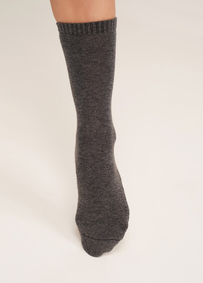Женские теплые носки WS3 TERRY CLASSIC 003 dark grey melange (серый)