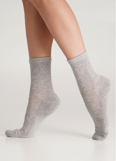 Женские теплые носки WS3 TERRY CLASSIC 003 light grey melange (серый)