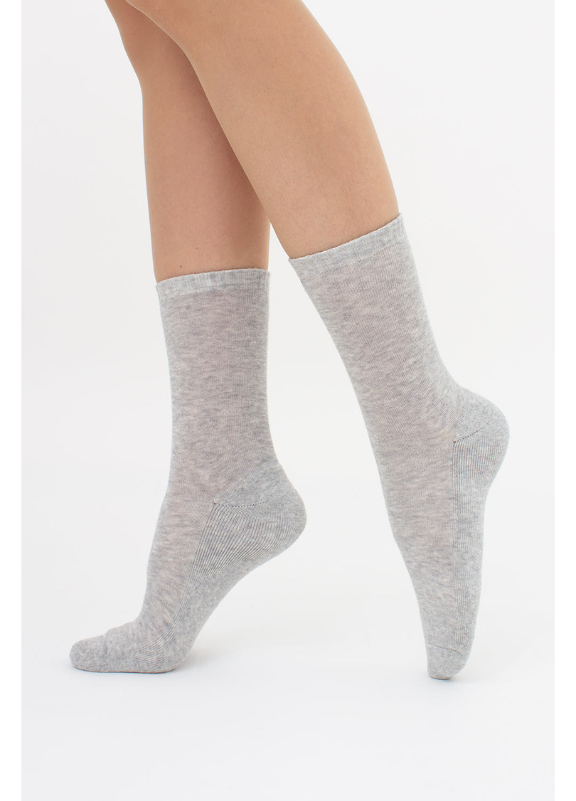 Жіночі теплі шкарпетки WS3 TERRY CLASSIC 003 silver melange (сірий)