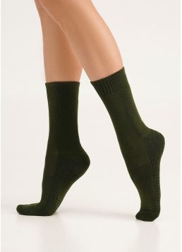 Женские спортивные носки WS3 TERRY SPORT 006 khaki (зеленый)
