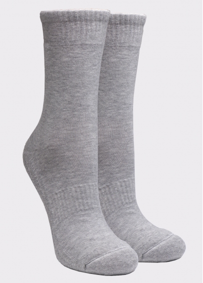 Жіночі спортивні шкарпетки WS3 TERRY SPORT 006 light grey melange (меланж)