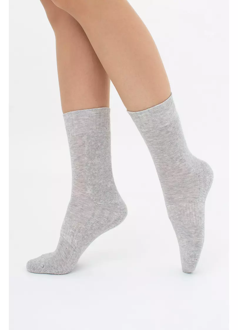 Жіночі спортивні шкарпетки WS3 TERRY SPORT 006 silver melange (сірий)