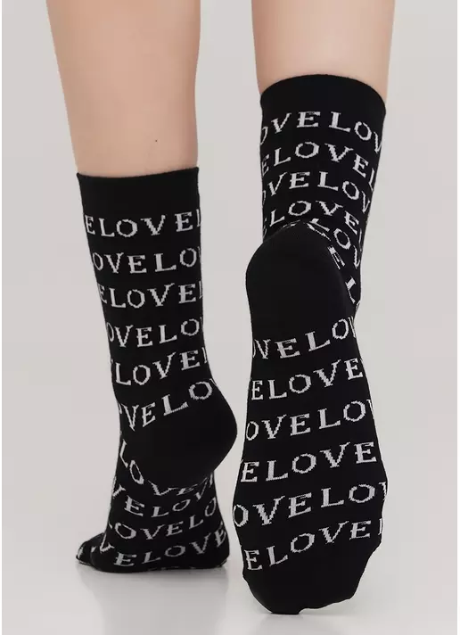 Бавовняні шкарпетки з написами WS3 TEXT 004