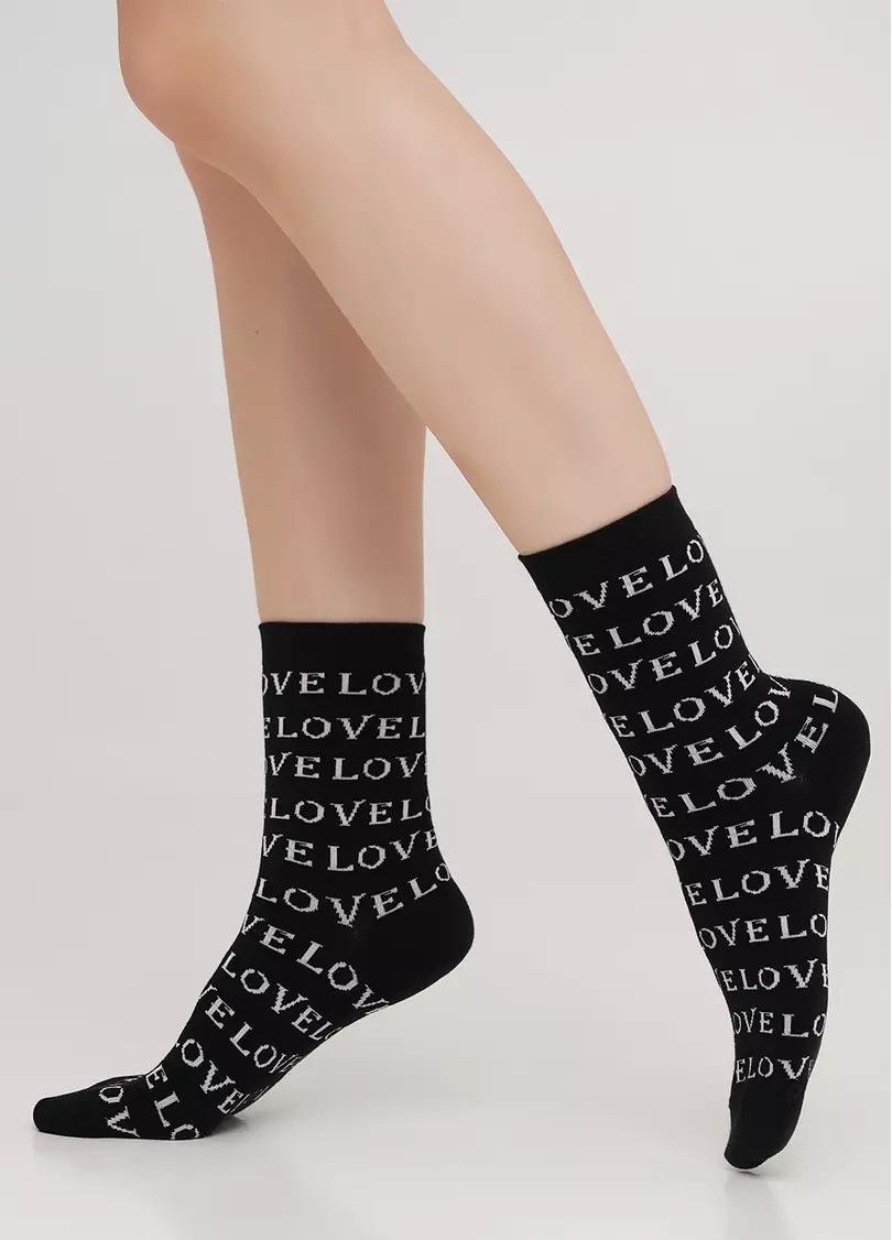 Бавовняні шкарпетки з написами WS3 TEXT 004