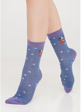 Носки новогодние WS3C-NEW YEAR-007 moonlight blue (синий) Носки новогодние WS3C-NEW YEAR-007 moonlight blue (синий)