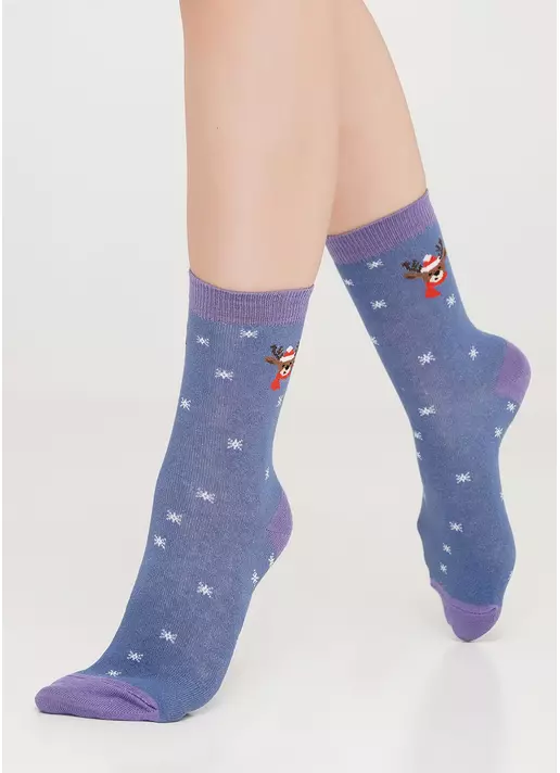 Носки новогодние WS3C-NEW YEAR-007 moonlight blue (синий)