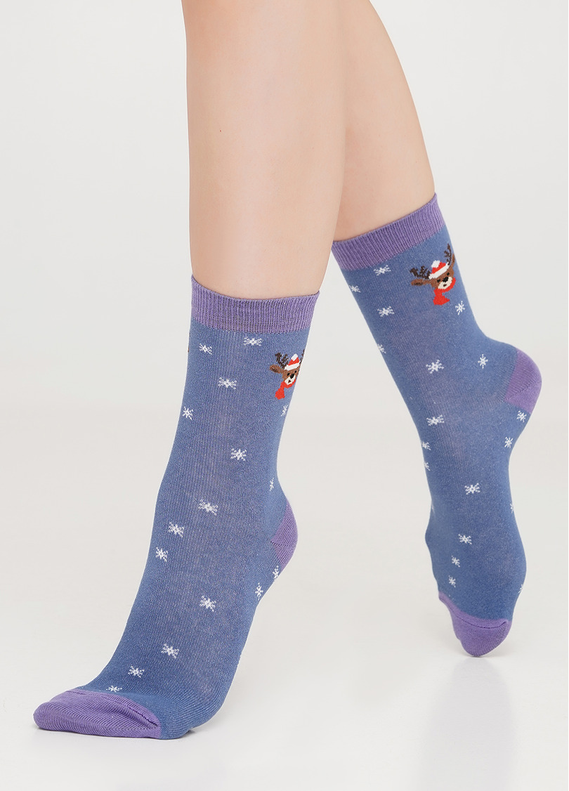 Носки новогодние WS3C-NEW YEAR-007 moonlight blue (синий)