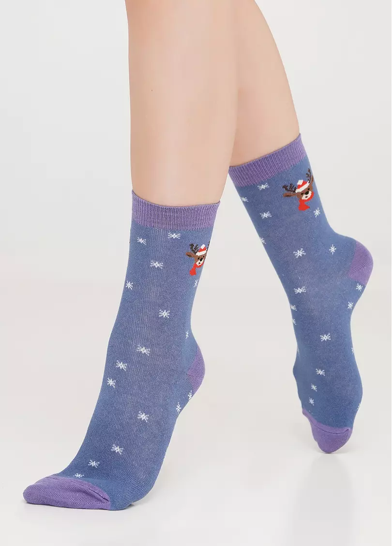 Шкарпетки новорічні WS3C-NEW YEAR-007 moonlight blue (синій)